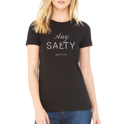 Női póló (Stay Salty, fekete)
