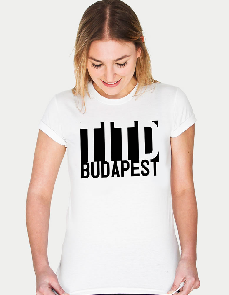 Női póló (TITD Budapest, fehér)